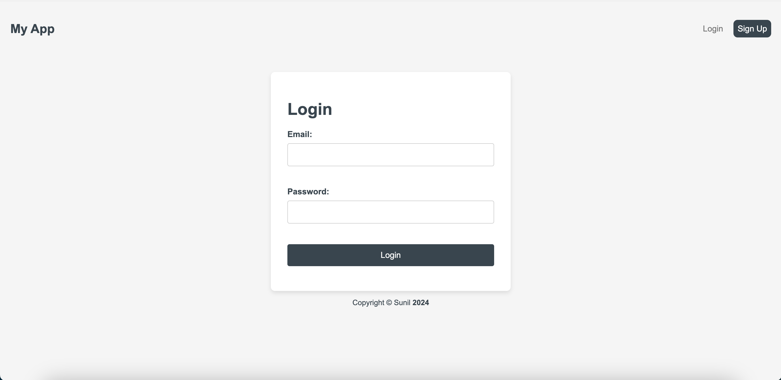 Node based Authentication App